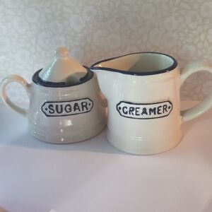 Pier 1 Sugar & Creamer Set